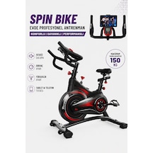 Premium Kondisyon Bisikleti Spinning Bike Egzersiz Aleti, Bluetooth + Uygulama
