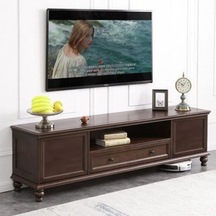 Masifart Küre Tek Çekmeceli Masif Plazma Tv Ünitesi Ahşap