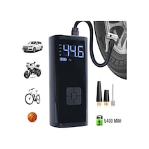 Dijital Ekranlı 5400 Mah Şarjlı Taşınabilir Oto Hava Kompresörü 4 Başlıklı Araç Lastik Top Şişirme Pompası