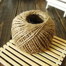 Naturel Doğal Jüt İp Hasır İp Süsleme İpi 100 Gr-100 Metre 2mm Kalınlık 5 Adet