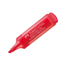 Faber Castell Fosforlu Kalem Şeffaf Gövde Kırmızı - 3 Adet Kırmızı