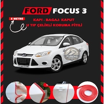 Ford Focus 3 Oto Araç Kapı Koruma Fitili 5metre Parlak Kırmızı Renk