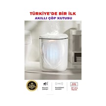 Akıllı Teknolojik Çöp Kutusu Otomatik Sensörlu Çöp Tenekesi Pilli Çöp Kovası 20l