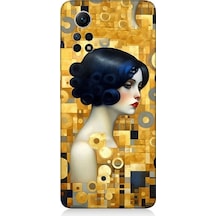 Xiaomi Redmi Note 12 Pro 4g Uyumlu Altın Desnlerle Kadın Desenli Silikon Kılıf