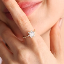 Camdaki Kız Altın Tektaş Yüzük 14K 541095942