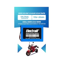Kral Kr-25 Ava 5000 Uyumlu Batarya Standart Kapasite Lifepo4 72v 20ah Elektrikli Motorsiklet Bataryası