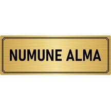 Metal Yönlendirme Levhası, Departman Kapı İsimliği Numune Alma 10x20 cm Altın Renk