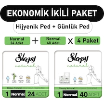 Sleepy Natural Ultra Ped Normal 24'lü + Uzun Günlük Ped 4 x 40'lı