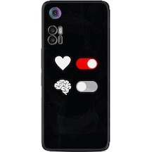 Tcl 30 Kılıf Silikon Desen Love Brain 1722 Siyah