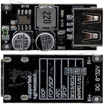Weko Wk-22853 Usb-a Dc Voltaj Düşürücü Modül Telefon Şarj Devresi Giriş 6-32v Çıkış 5v To Q.c3.0 Step Down