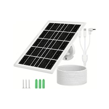 1 Bilgisayar 8w Yüksek Verimli Güneş Paneli, Mikro Usb Ve Usb-c Bağlantıları - Ip65, 360 Ayarlanabilir Montaj, 298.7cm Kablo, Güvenlik Kameraları, Kapı Zilleri, Yaban Hayatı İzleyicileri