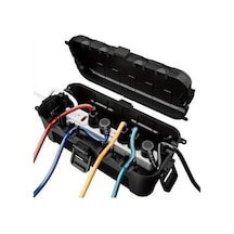 Besthome1 Dream011 Siyah 6 Girisli Dis Mekan Kablo Yöneticisi Priz Koruyucu Işıklar