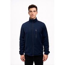 Axxel Erkek Lacivert Polar Fermuarlı Hakim Yaka Sweatshirt-w1141 Lacivert
