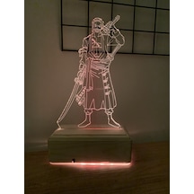 One Piece Rononoa Zoro 16 Renk Gece Lambası