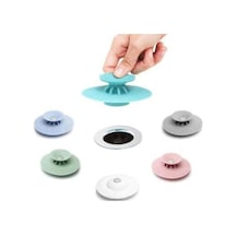 Lavabo Tıpası Ve Süzgeç Silikon Lavabo Süzgeci Tıkanma Önleyici Silikon Siyah Diğer