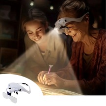 5 Lensli 2 Led Işıklı Ayarlanabilir Pilli Gözlük Tipi Büyüteç 4801