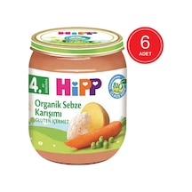 Hipp Organik Sebze Karışımı 4+ Ay Kavanoz Maması 6 x 125 G