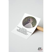 Kişiye Özel Şiirli Daire Fotoğraf Posteri, Çerçevesiz Yüksek Kalite Duvar Afişi - Sevdiklerinize Öze