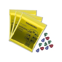 Maxword Gt-acoustic-3x Kaliteli Akustik Gitar Teli 3 Takım Set 10 Pena Hediye