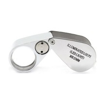 Pratik Büyüteç Hobi Aleti Kuyumcu Büyüteci - Kontrol, Için Özel Kutulu Metal Işıklı Lup 30x21