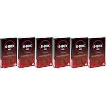 S-Box Red Kabartmalı Prezervatif 12'li x 6