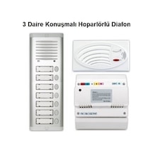 3 Daire Konuşmalı Hoparlörlü Diafon