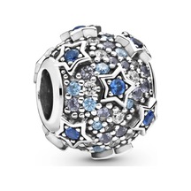 Nur Silver Mavi Yıldızlı Gümüş Charm Nur-bl12463