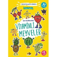 İlk Kelimelerle Vitaminli Meyveler Yapıştır-boya-öğren - Yqbx-614807