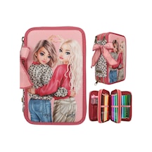 Top Model 3 Katlı İçi Dolu Kalem Çantası Leoheart 413639 Çok Renkli