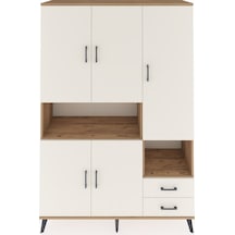 Hyperion Dolap 10 Raflı 2 Çekmeceli 5 Kapaklı 132x44x195 Çam-aytaşı/aytaşı Aytası/aytası