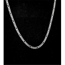 Omar Silver Erkek Figaro Gümüş Kolye Zincir 4,4 Mm