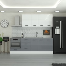 235 Cm Mutfak Dolabı Mdf Kapak Tezgah Dahil Yrkn235 98 Gri 235 Cm Mutfak Dolabı Mdf Kapak Tezgah Dahil Yrkn235 98 Gri