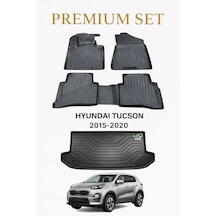 Hyundai Tucson 2015-2020 Uyumlu 3d Oto Paspas Ve Bagaj Havuzu Set Premium