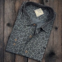 Pamuklu Gri Uzun Kollu Erkek Gömlek Slim Fit Kalıp -9776 Gri Pamuklu Gri Uzun Kollu Erkek Gömlek Slim Fit Kalıp -9776 Gri
