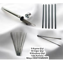 Kebap Seti,5 Adana Kebap Şişi,10 Ciğer Şişi-10 Kuşbaşı Kebap Şiş