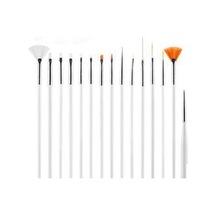 Nail Art Tırnak Süsleme Fırça Seti 15 Li Set Profesyonel Boyama Fırçası Siyah