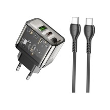 Hoco N34 Pd20w Usb+type-c + Type-c Kablo Hızlı Şarj Adaptör Seti