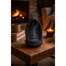 El Yapımı Alçı Tütsü Şelalesi Tutucu Backflow Tütsülük Meditasyon Zen Dekor