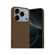 Tedar Apple iPhone Uyumlu 17 Pro First Silikon - Kahverengi Najmaddin standart