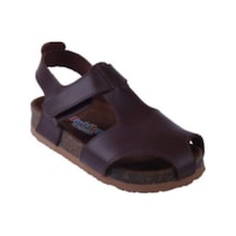 Toddler 8214 Anatomik Deri Mantar Taban Kahve Sandalet 21-25 Kahverengi