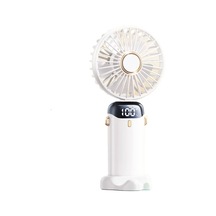 El Fanı Usb Mini Taşınabilir Katlanır Şarj Küçük Fan Halter Boyunlu Sessiz Masaüstü Küçük Elektrikli Fan 001 - Beyaz