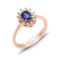 Rose Safir Pırlanta Yüzük
