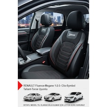Titanyum Serisi Lüks Keten Oto Koltuk Kılıfı Renault Fluence-megan1-2-3-clio Uyumlu Kırmızı