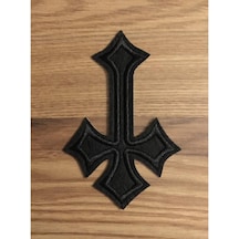 Ters Haç Cross Black Metal Patches Arma ve Kot Yamaları Çok Renkli