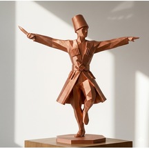 15 Cm Ev Ofis DekoratifHediyelik Kafkas Adige Çerkes 3d Heykelcik