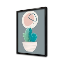 Line Art Çiçek Iıı Çerçeveli Mdf Tablo-172135
