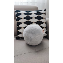 Top Kırlent Yastık 1 Küçük Gri 25 Cm