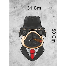 Patron Mafya Köpek Sticker - Araba Oto Motosiklet Karavan Araç Cam Sticker - 00283 50X31 Cm