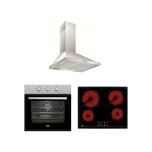 Teka HE 715 SS - TZ 6415 - DF 60 Inox Elektrikli Ankastre Set