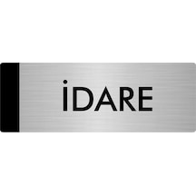 Metal Yönlendirme Levhası, Departman Kapı Isimliği İdare 5x20 Cm Gümüş Renk